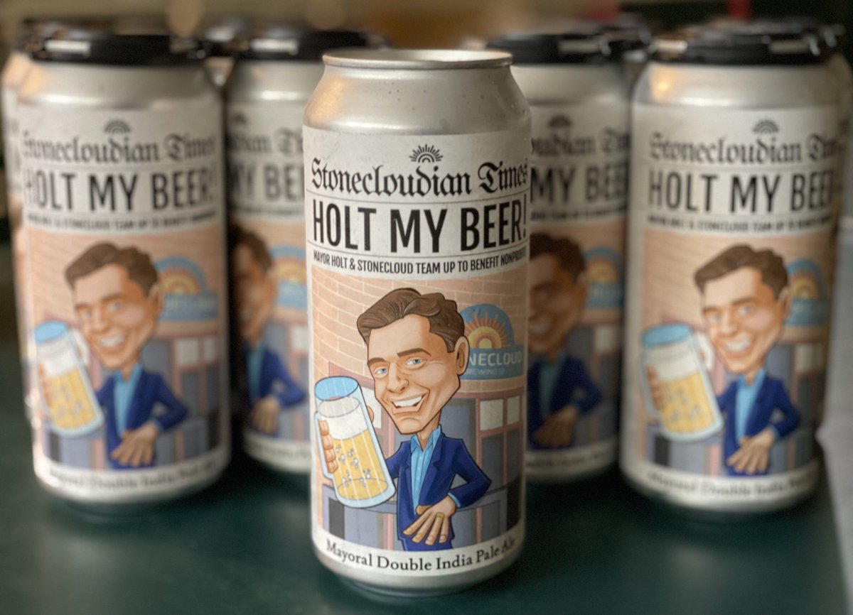 davidfholt's tweet photo. 👀 I am excited to officially announce that Stonecloud Brewing Company is launching HOLT MY BEER, a new Mayoral Double IPA!  

All proceeds will directly benefit Patrons of the OKC Animal Shelter. https://t.co/5LPRGOrpSu