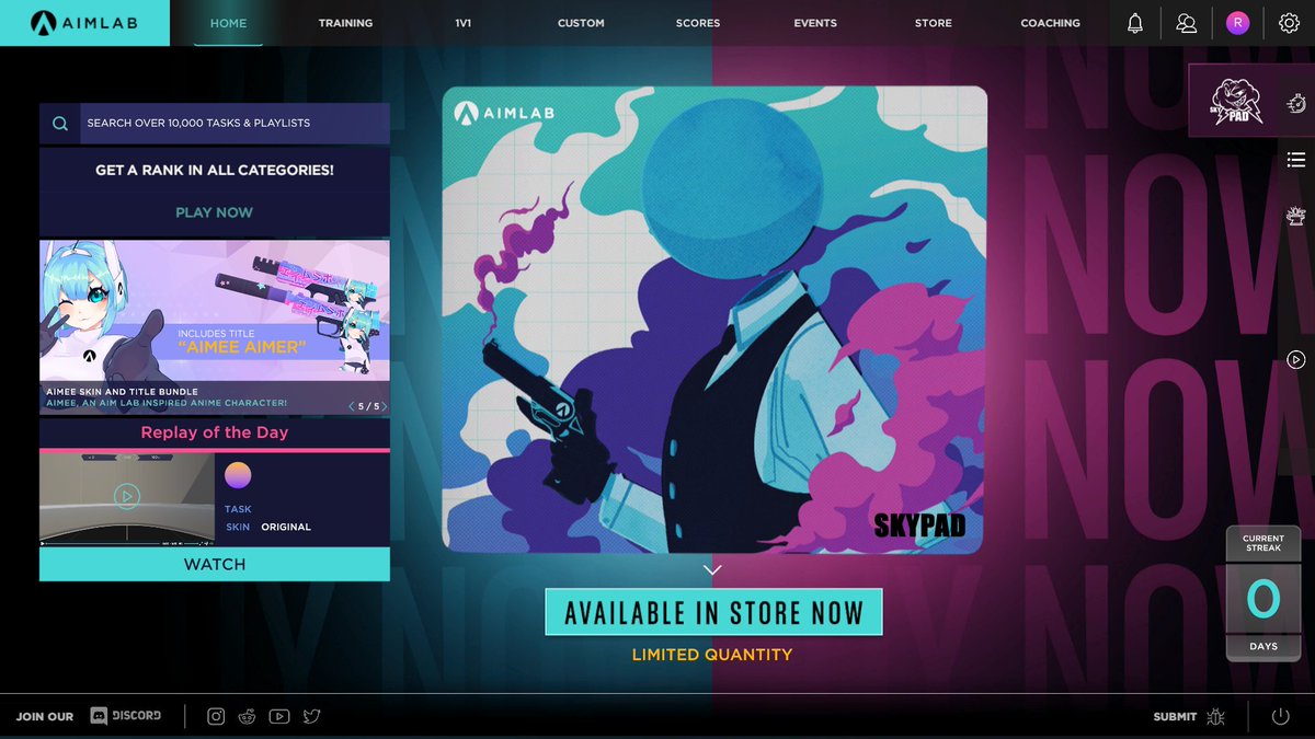 OMMMGGGG!! 🔥😍

My design can now be seen in <a href="/aimlab/">Aimlabs</a>