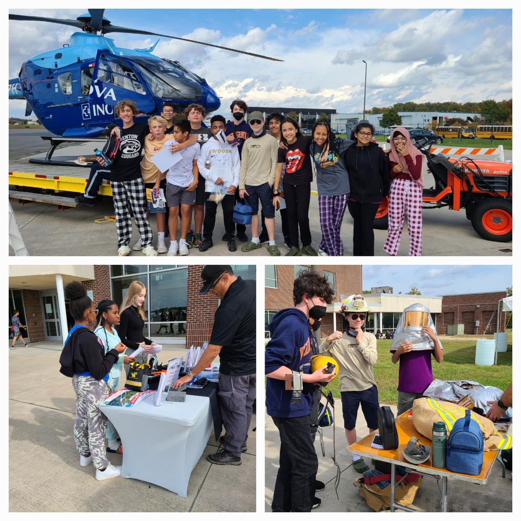 Thank you <a href="/CTE4pwcs/">PWCS Career & Technical Education</a> for the aviation career fair today. Loved getting our Benton 8th graders the chance to meet so many professionals and get into some aircrafts!🛩 <a href="/PWCSNews/">PWCS</a>