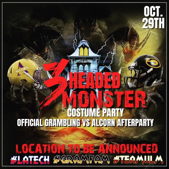 GoDJTwin318's tweet photo. 😮‍💨Get Those Costumes Ready😁 
Three Headed Monster👿 👺 👹 Is OTW
Biggest Costume College Party in the area‼️ Official GRAMBLING vs ALCORN AfterParty🎃 Location Dropping 🔜 #StayWokeUniversity RT RT RT RT RT RT RT https://t.co/swxzNLINrz