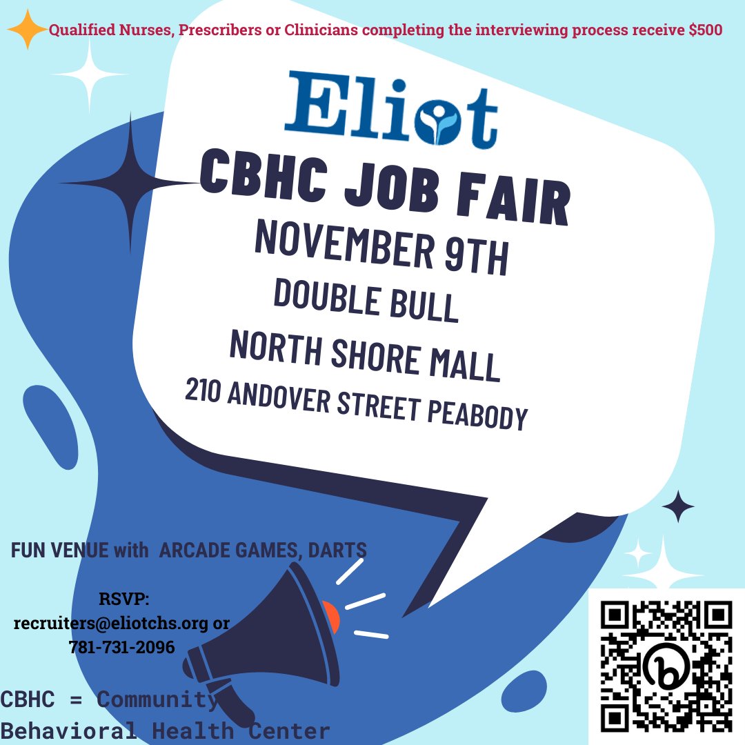Join Us for a fun-filled job fair at Double Bull Taphouse. Qualified Nurse, Prescriber, or Clinician candidate who completes the interviewing process will receive $500.