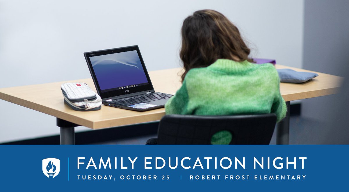 Would you like to help your child have the safest, most productive experience on social media? Join us as we discuss the benefits and concerns of navigating the web.

•Tuesday, October 25
•6:00 - 7:30 p.m
•Robert Frost Elementary 

Details: bit.ly/3MDl5xa