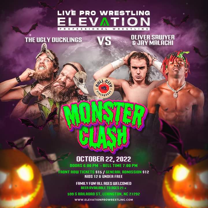 ImRobKilljoy's tweet photo. Quack at it this weekend! @KfwTn #BlackHarvest to @TheElevationPro #MonsterClash to @RWApresident #ShatteredDreams! Ya know I get wild in multiman matches so you better come check it out! #Workhorsemen #DontForgetToLoveWrestling #DoTheDrivesAndDives #KeepGoingAndGrowing #DFT https://t.co/rZw0cErjfL