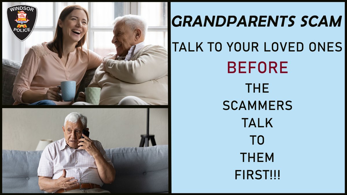 We're getting a high number of calls today from people who were contacted by scammers claiming to have a grandchild in custody who needs money. Please talk to your loved ones about common scams! For great tips, visit <a href="/canantifraud/">Canadian Anti-Fraud Centre</a> or their website antifraudcentre-centreantifraude.ca/index-eng.htm.