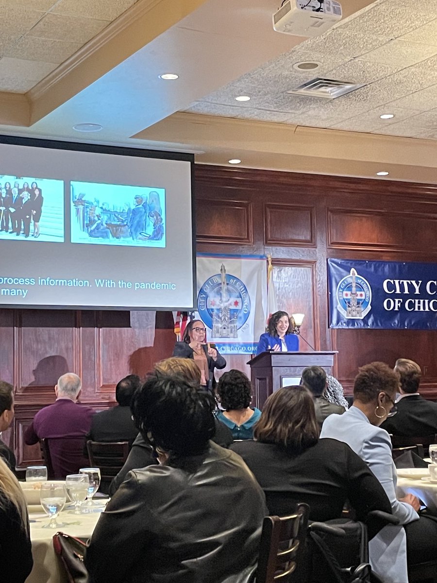 So proud of my friend Commissioner at ⁦<a href="/chicago/">City of Chicago</a>⁩ ⁦Mayor’s Office of People with Disabilities <a href="/Rachel_Arfa/">Rachel Arfa</a>⁩, speaking at the ⁦@CityClubChicago⁩
