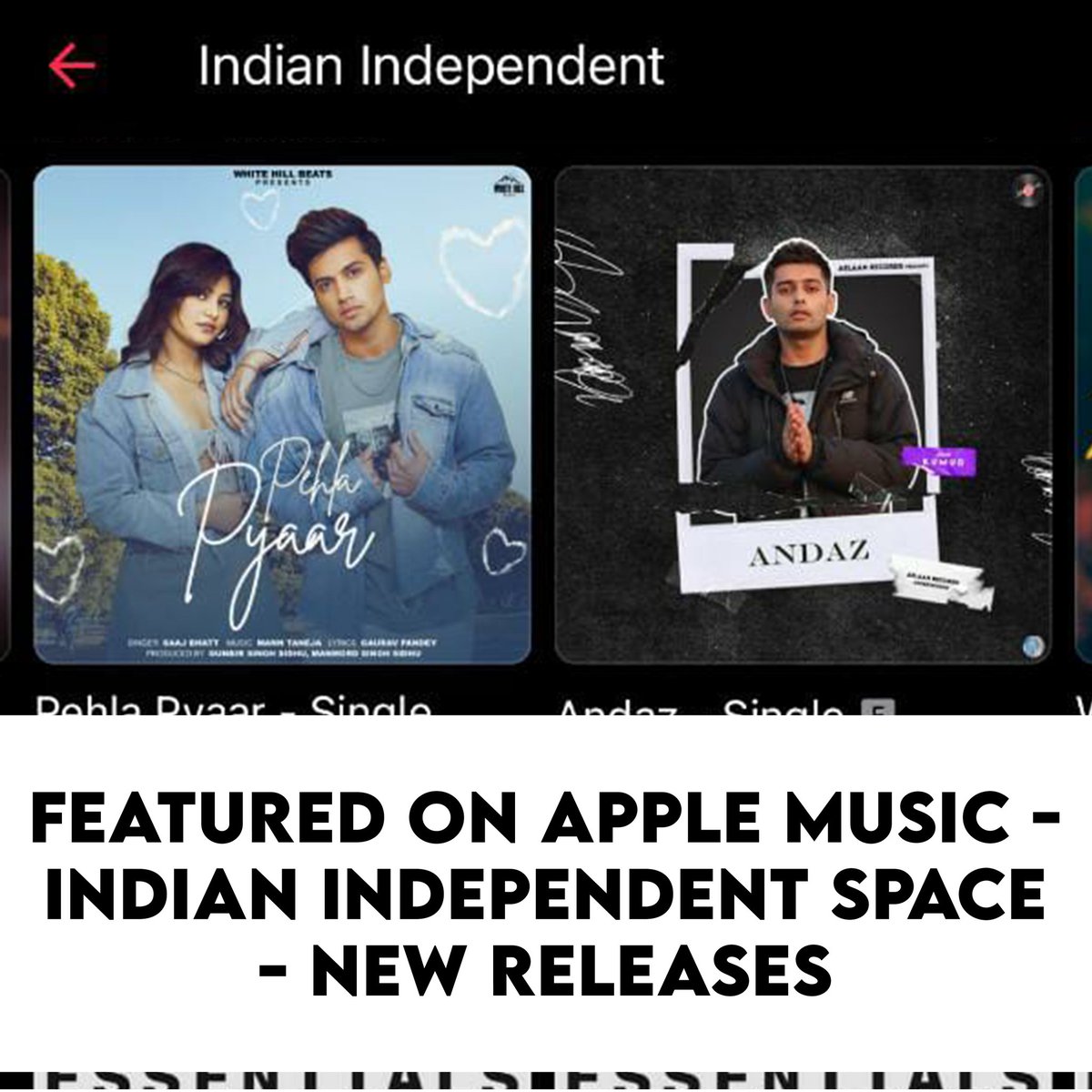 Aelaanrecords_U's tweet photo. Andaz by Kumud featured on APPLE MUSIC - INDIAN INDIPENDENT SPACE - NEW RELEASES
check it out and keep supporting 🔥
#aelaanrecords #rapper #dhh #hindirap #undergroundrapper #motivationalrap #hiphop #indianrapper #applemusicplaylist #applemusic #independentartist #newreleases https://t.co/VO5cQnDiQ0