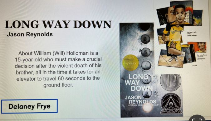 MountaineersMC's tweet image. Congratulations to the winners of the book slide contest! @HHSMountaineers, be sure to look for these slides around campus. Thank you to all who participated! #highschoolreaders