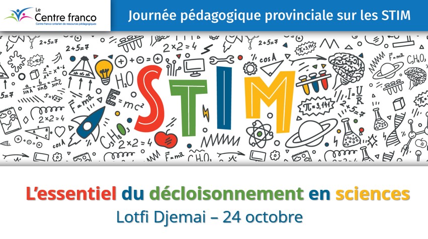 Intéressé.e.s par les STIM ? Une seule adresse <a href="/LeCentrefranco/">Le Centre franco</a>. Pour l'essentiel du décloisonnement en sciences 9e : c'est le 24 octobre. 2 RDV, le 1er à 8h55 et le second à 13h10. @ Bientôt ! <a href="/AngeleRuder/">Angèle Ruder</a> <a href="/sameramraneedu/">Samer Amrane</a>