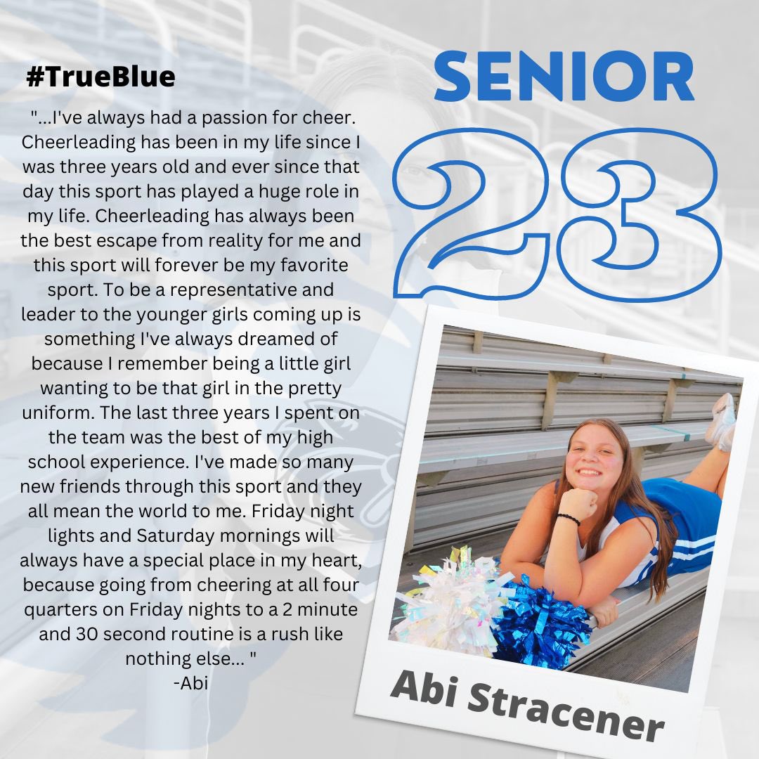 Senior Spotlight: Abi Stracener 💙🐾 #TRUEBLUECATS <a href="/AbigailStracen1/">Abigail Stracener</a> <a href="/jaycicarroll/">Jayci Carroll Patrick</a> <a href="/LGHS_HCS/">LGHS</a> <a href="/LGHS_Athletics/">LGHS Athletics</a>  <a href="/Ing1204Ing/">Ing Reynolds</a>