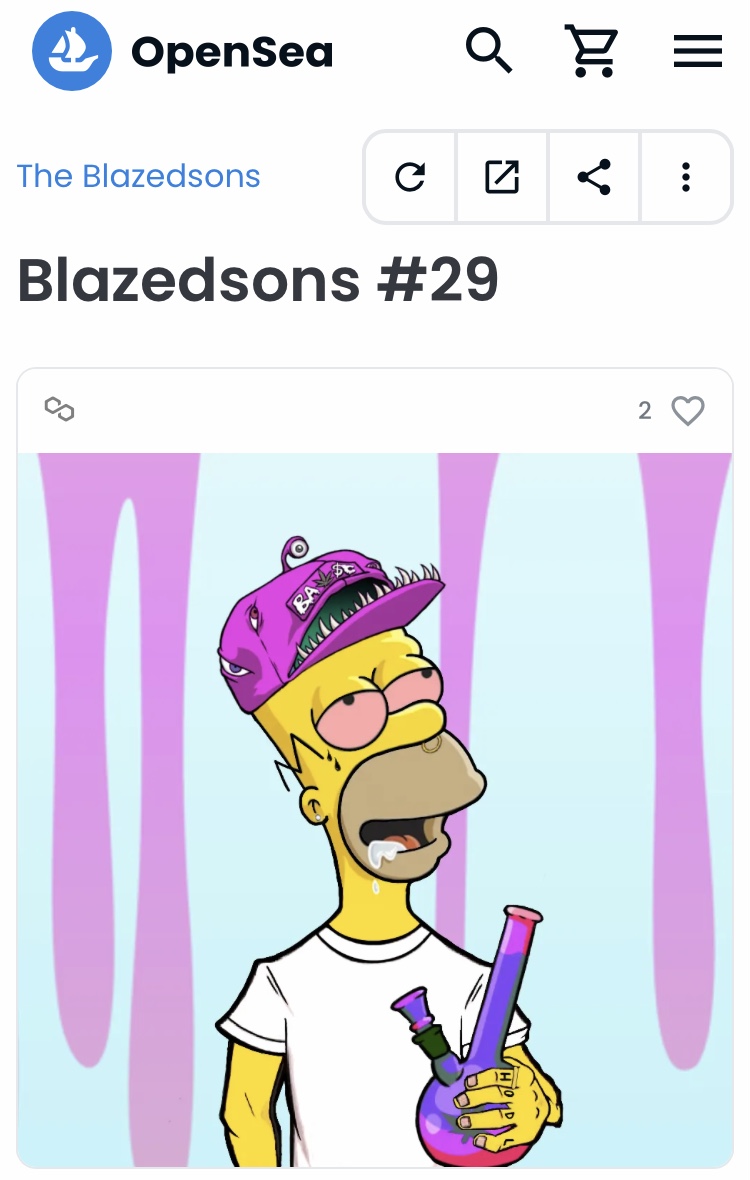 BLAZEDSONS NFT GIVEAWAY 
‼️🔥🔥🚨🔥🔥🚨🔥🔥‼️

🎁To WIN Blazedsons #29

✅ Follow us &amp; <a href="/BlazedApeSC/">Blazed Ape Smokers Club</a>
✅ TAG @ FRENS
✅ LIKE ❤️ &amp; RETWEET♻️ 

WINNER picked in 24 hours. Blaze it up!🔥
opensea.io/collection/the…
#NFTGiveaway #NFTCommunity