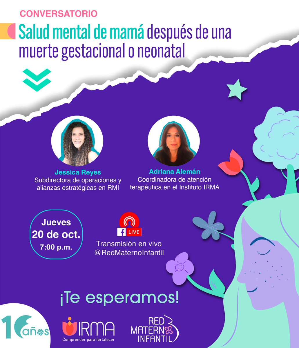 Este jueves 20 de octubre, tenemos una cita.
Acompáñanos en un live junto a <a href="/redmaterno/">Red Materno Infantil-En la Comunidad Encuentro AC</a> para hablar sobre salud mental materna, después de una #pérdidagestacional.
