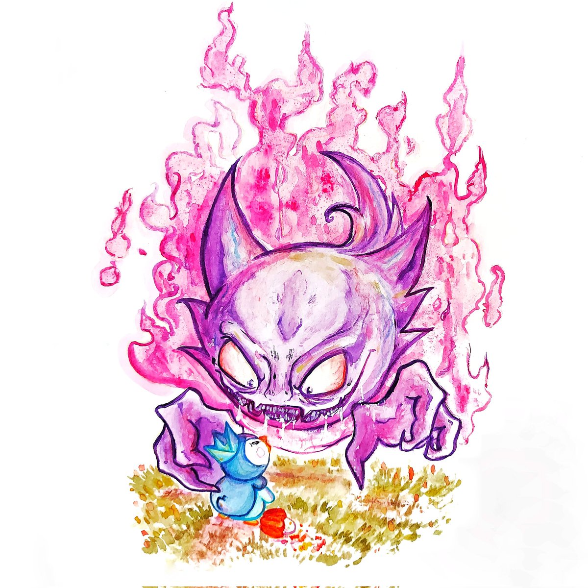 CptRingtail's tweet photo. Piplup got into a little obstacle on his way to the Halloween party 
 
#Pokemon #PokemonGOHalloween #pokemonart #pokemonfanart #pokemonaethetic #Aesthetic #Watercolour #piplup https://t.co/qwMVSSmfFZ