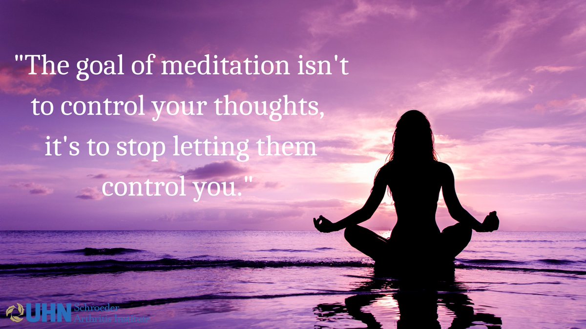 #Meditation can help calm your mind and encourage you to optimistically move through your healing journey #Arthritis #Exercise #Mindfulness #MotivationalMonday