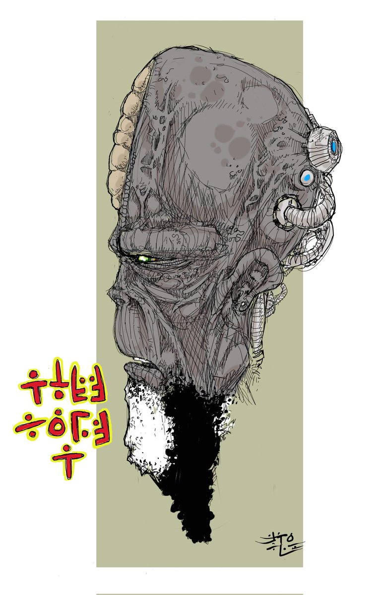 andrewwillis61's tweet photo. The Bounty-X Mind-Dar Anniversary Series "They will listen when we come" a collection of faces. I will do 12. #scifiart #fantasy #artwork https://t.co/5vtxqlEMkR