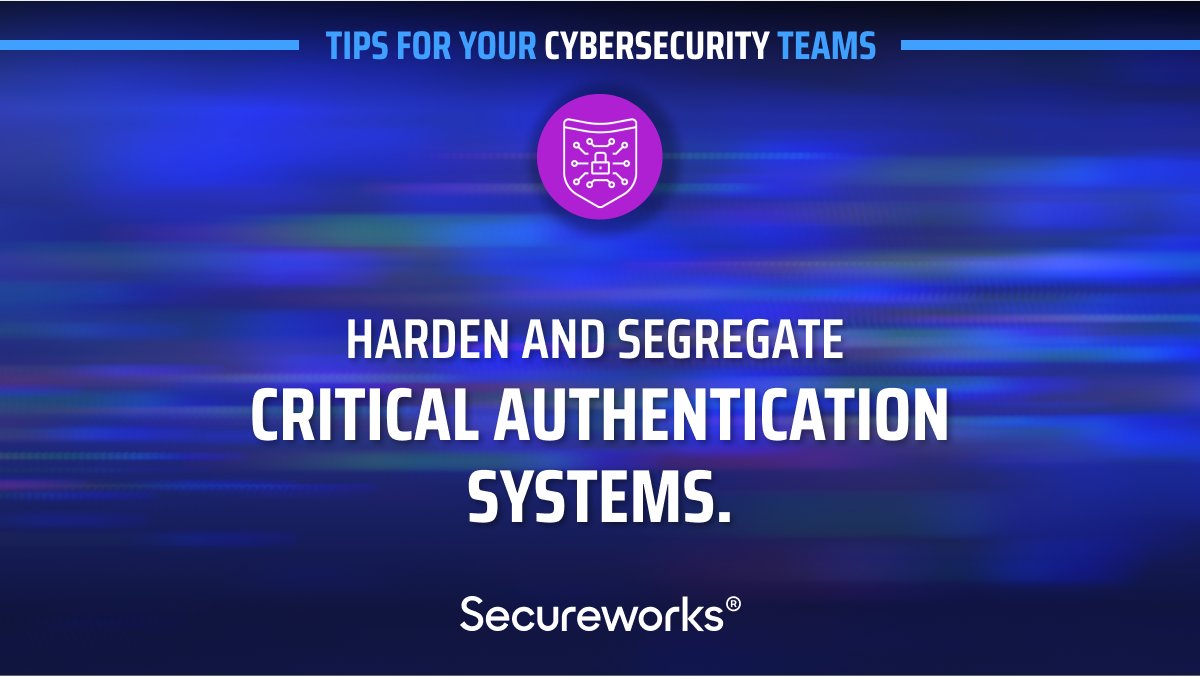 Secureworks's tweet photo. A single endpoint being compromised should not easily give an intruder access to critical #network permissions π
ββοΈ #SeeYourselfInCyber this October by evaluating the strength and privilege separation of your environment. https://t.co/hDTtD2qucf #SCWXCyberTips #CyberCrime https://t.co/8eV7yQ6huf