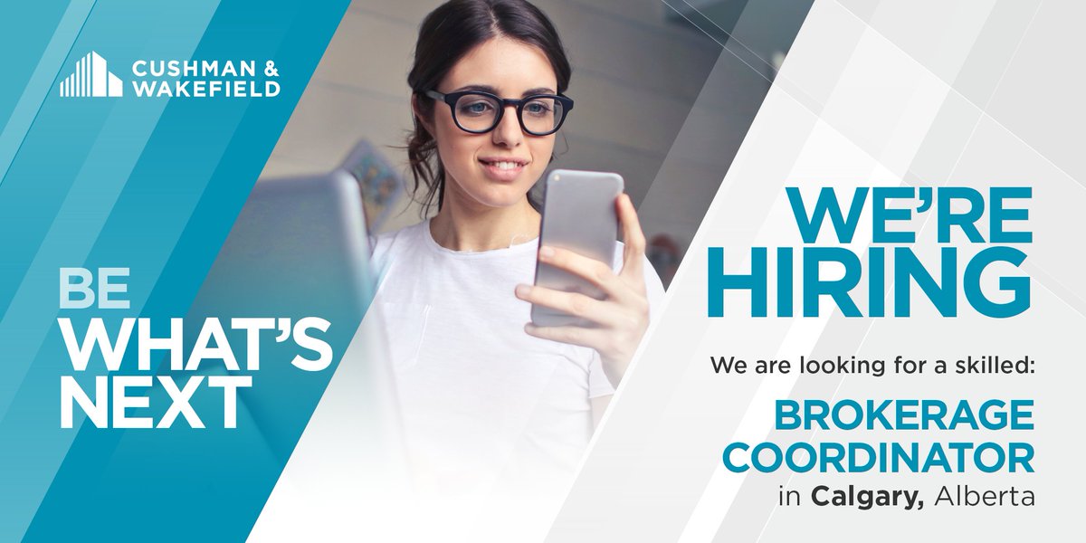 CushWakeCalgary's tweet photo. Do you thrive on working in a fast-paced environment? Do you enjoy handling a variety of tasks ranging from #administrative to #marketing support? We're looking for a brokerage coordinator to join our #Calgary office; apply today: https://t.co/mWJJn4tDmM https://t.co/SlOh5t8XIf