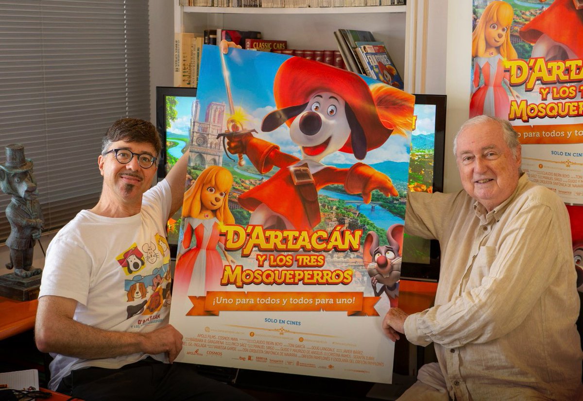 catomaro's tweet photo. Día tristísimo para el mundo de la animación, este en que nos ha dejado Claudio Biern Boyd. 
Hace poco más de un año preparábamos con toda ilusión el estreno en cines de la pelicula de D’Artacán y hoy, después de más de 30 años trabajando juntos, nos ha dejado. 😔 #ClaudioBiern https://t.co/jevgoB9KtZ
