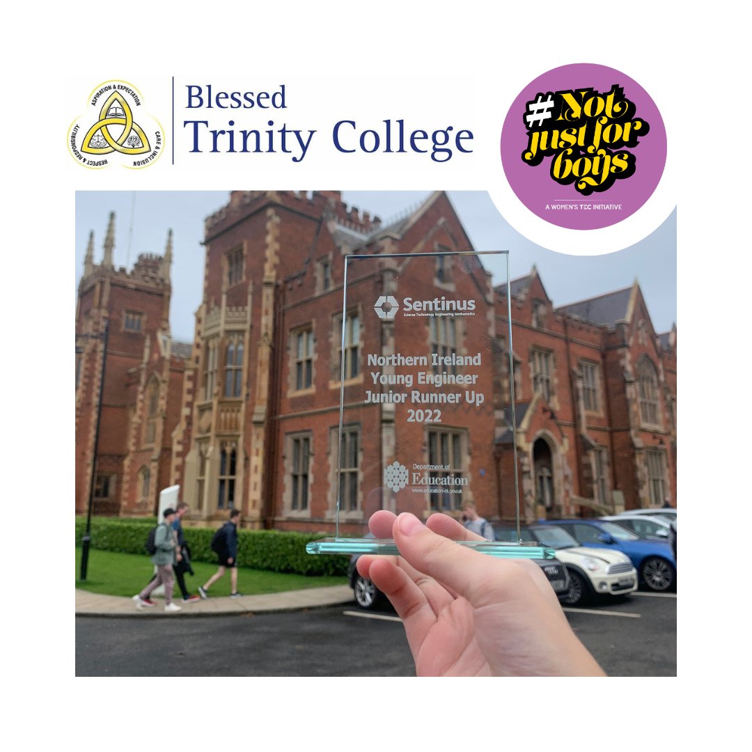 womenstec's tweet image. We are so delighted for @TrinityBelfast for coming runner-up in the Sentinus Young Innovators Competition for their work on our #NotJustForBoys 'Shine A Light Project!' Congratulations everyone! #trinitybelfast #blessedtrinity #womenstec #sentinus #womeninstem