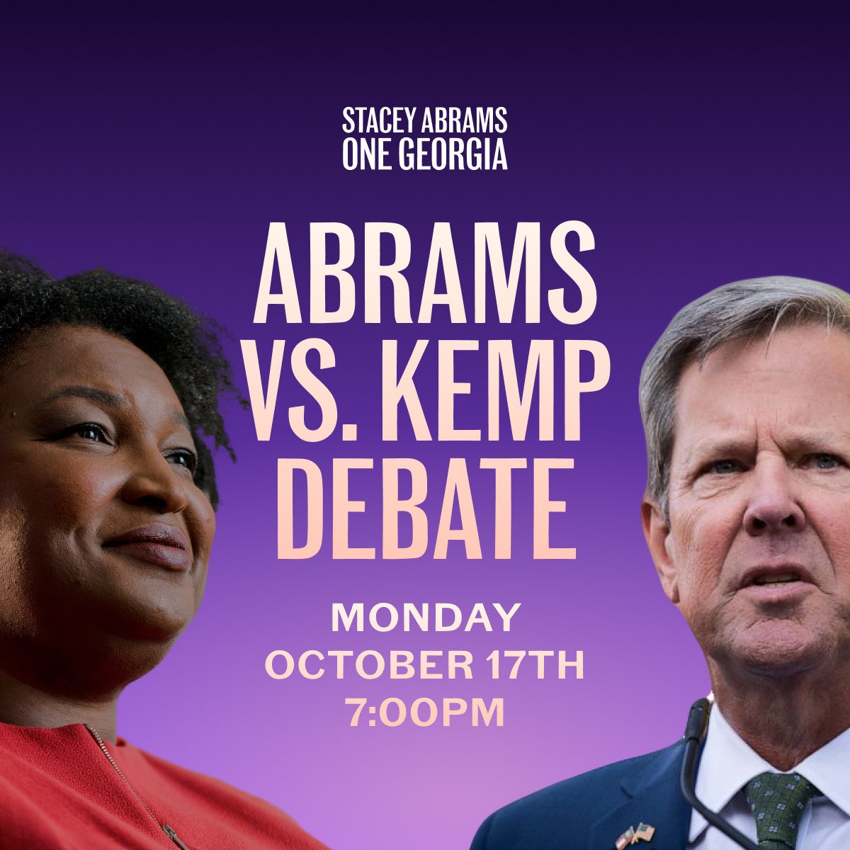 Are y’all ready for the #GAGovDebate tonight? I can’t wait to watch our next Governor @staceyabrams share her vision for One Georgia at 7pm. I’m with #TeamAbrams.