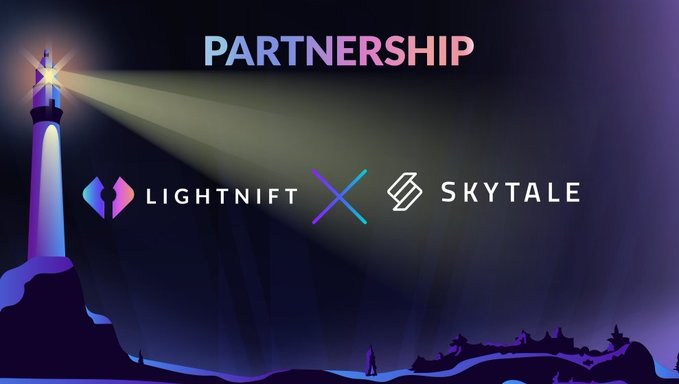 🎉 @Lightnift has partners with @Skytale5, a #DeFi curated ledger to consolidate on-chain activities. 🎆 #Lightnift make powerful NFT trading tools & smart investment products for a simple and sustainable #NFTverse. 🔽INFO lightnift.com #SNN1 #NFT