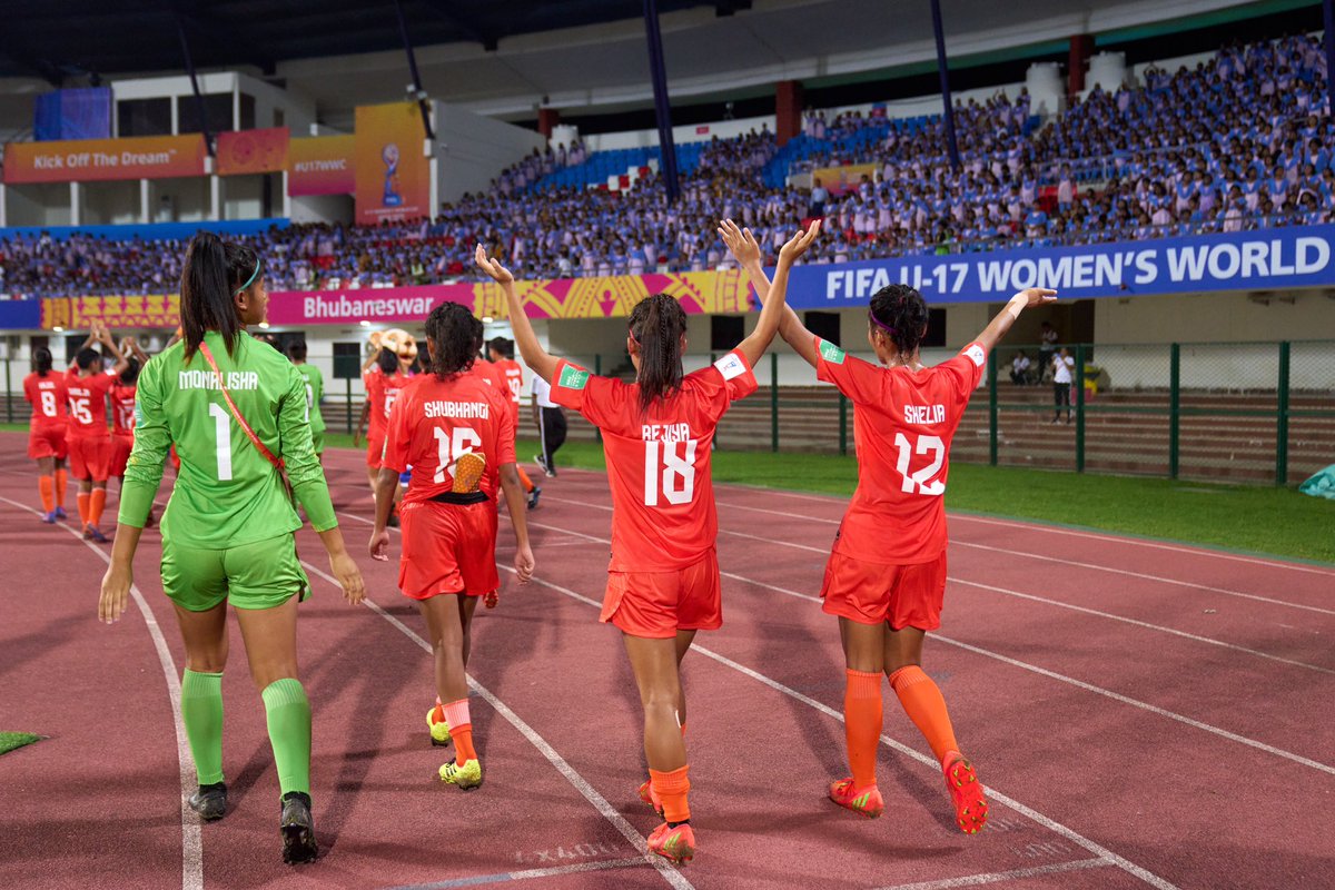 IndianFootball's tweet photo. Thank you everyone for all the support 🙌🏼
We will come back stronger 💪🏼
#BRAIND ⚔️ #U17WWC 🏆 #BackTheBlue 💙 #ShePower 👧 #IndianFootball⚽️ https://t.co/cPeVQHb8Jf