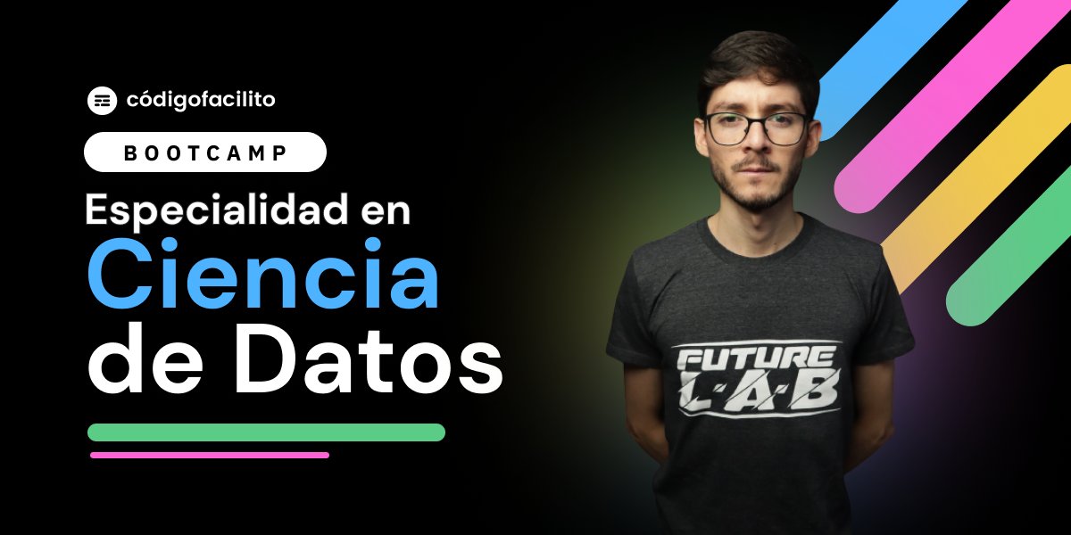codigofacilito's tweet photo. El Bootcamp de Ciencia de Datos te enseña los conocimientos que necesitas para un trabajo como científico de datos.

Últimos días de inscripción, iniciamos clases el miércoles.

https://t.co/rq5IfS3ugG

Te contamos todo lo que hicimos para que logres tus objetivos 🚀 https://t.co/b2qnpm3ySD