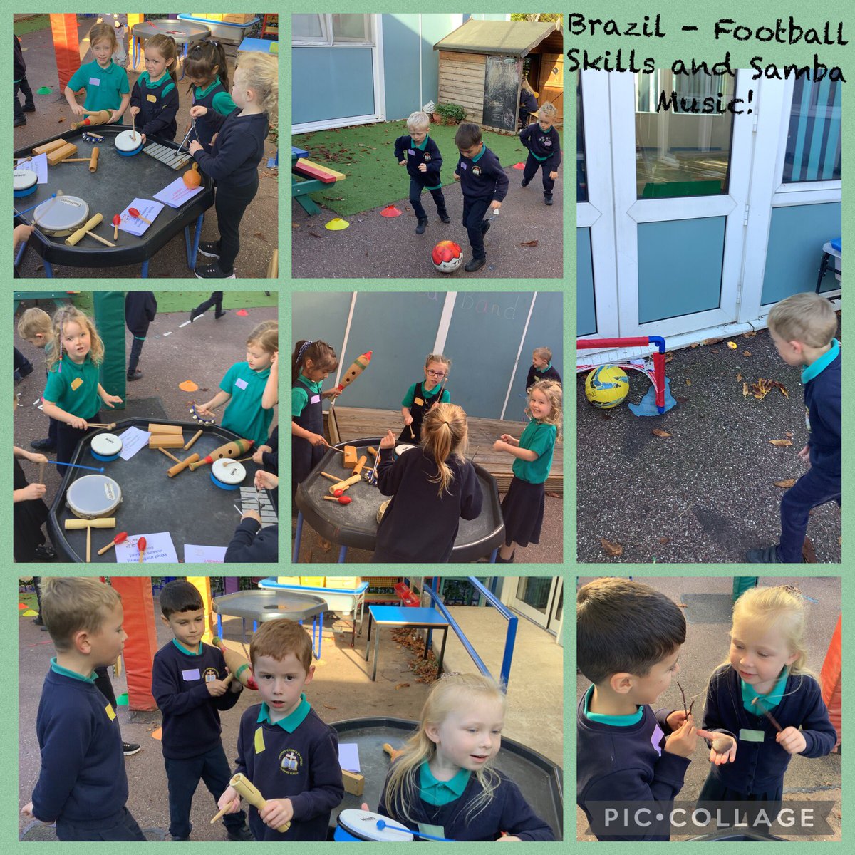 GwenfoCWPrimary's tweet photo. @GwenfoY1 exploring sounds with the instruments and perfecting football skills in the Football Training Area! #riodevida #expressivearts https://t.co/9HJ6fumbKV