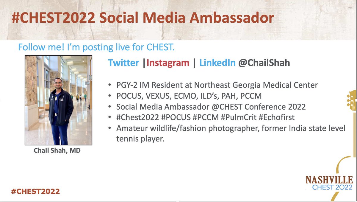 ChailShah's tweet image. Hey #CHEST2022 @accpchest social media ambassador’s, let’s meet up,  take a group photo and connect 😃
#PCCM #pulmcrit #criticalcare #pulmonology 
Feel free to DM me :)