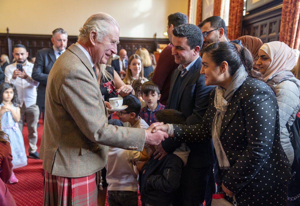 Today The King was in Aberdeen to hear about how the city is providing a place of refuge for families in need.

<a href="/AberdeenCC/">Aberdeen City Council</a> has worked with partner organisations to provide accommodation and critical services such as health and education for more than 1,000 displaced people.