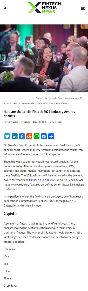 nullpackets's tweet photo. Chainlink 2021 @Fintechnexus LendIt Fintech 2021 Industry Awards in the CryptoFin category
"these finalists showed the best application of crypto technology in TRADITIONAL FINANCE"🤔😉
$LINK #SWIFT #CCIP #DECO #AntiFraud #Merge22 #Merge2022 #TradFi https://t.co/nc2v6AYPll