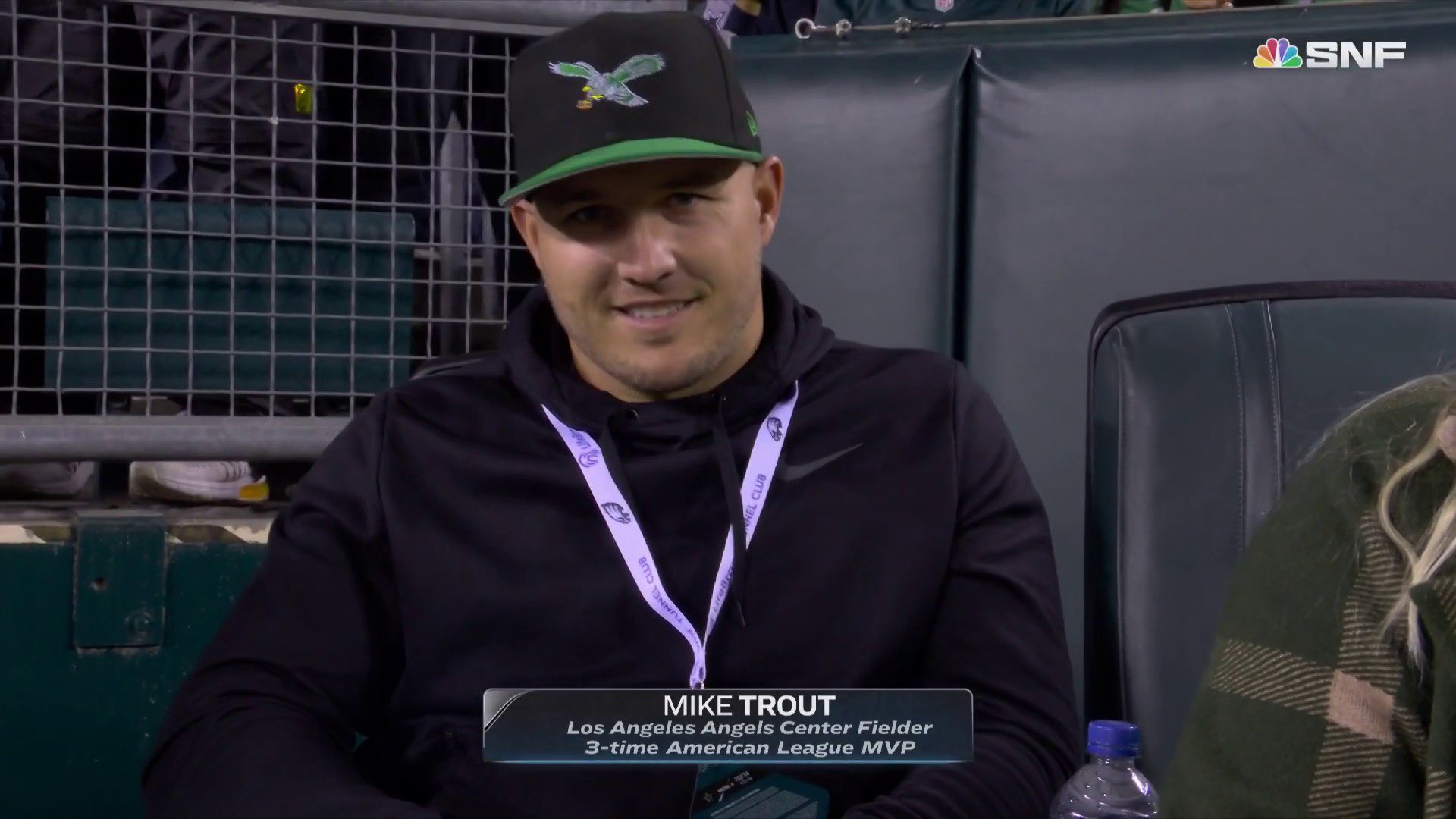 Talkin' Baseball on X: Mike Trout was in attendance watching his  undefeated Philadelphia Eagles last night  / X