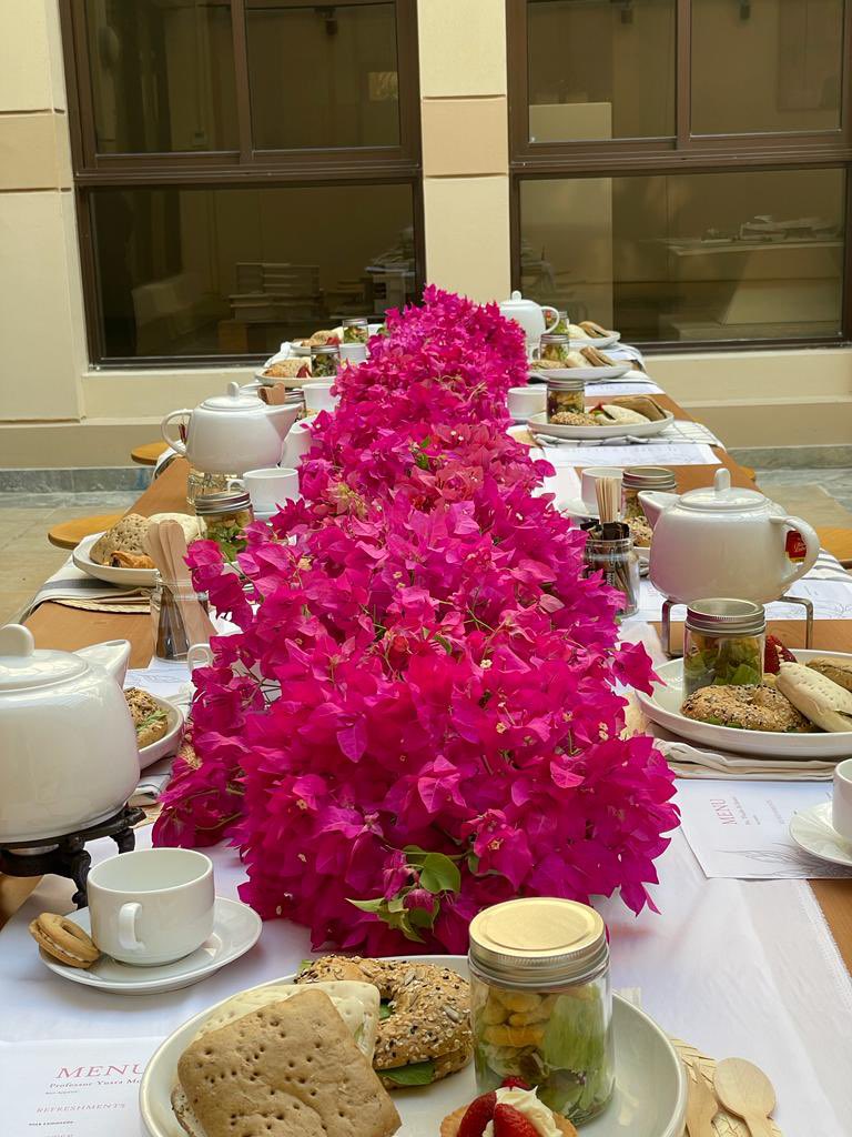 Mouzughi's tweet photo. Taking some time to catch up with #RUW colleagues over breakfast … connecting on a personal level makes all the difference. A wonderful way to start the day & special thanks to our HR Dept for their flair, creativity & event Mgt skills! https://t.co/NzFv93hAJm