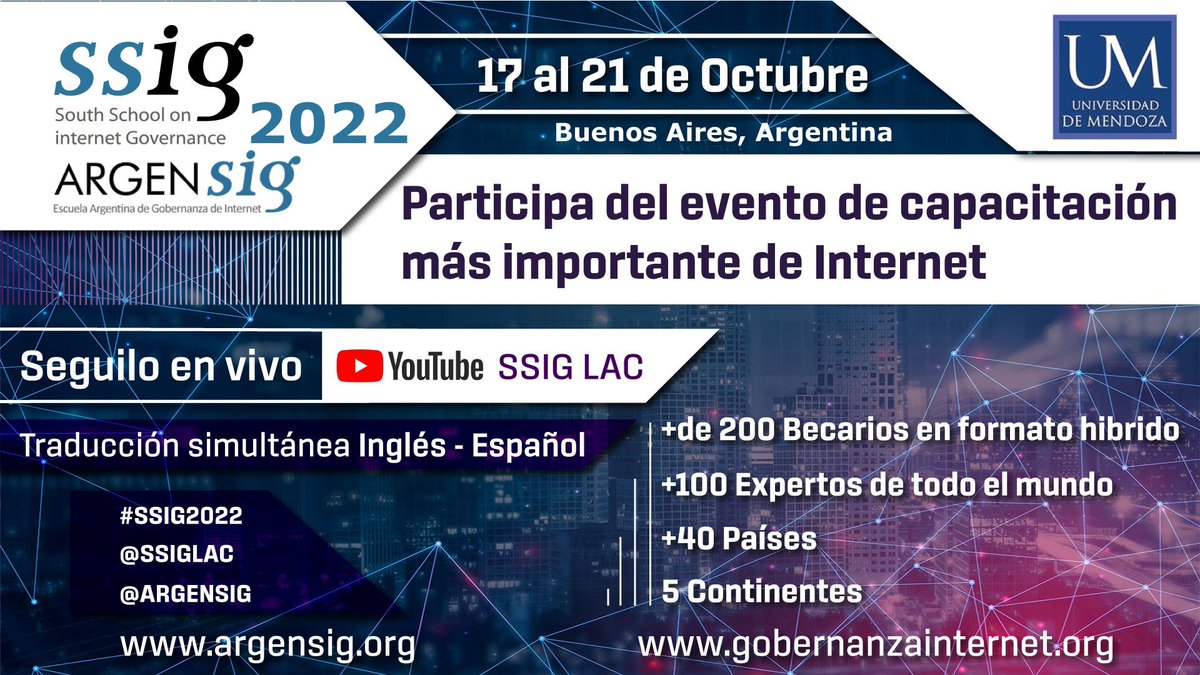 fmontesdeocaj's tweet photo. Del 17 al 21 de Octubre se realizará la edición 2022 de South School on Internet Governance #SSIGLAC2022

🗓 Link de programa completo ⬇️
https://t.co/WYr7wyJNbd

🎥 Sigue el evento en VIVO ⬇️
https://t.co/Mmf2KkWbuF

@SSIGLAC @argensig @ccatlat @reid_tic #gobernanzainternet https://t.co/ahIAqGlL5L