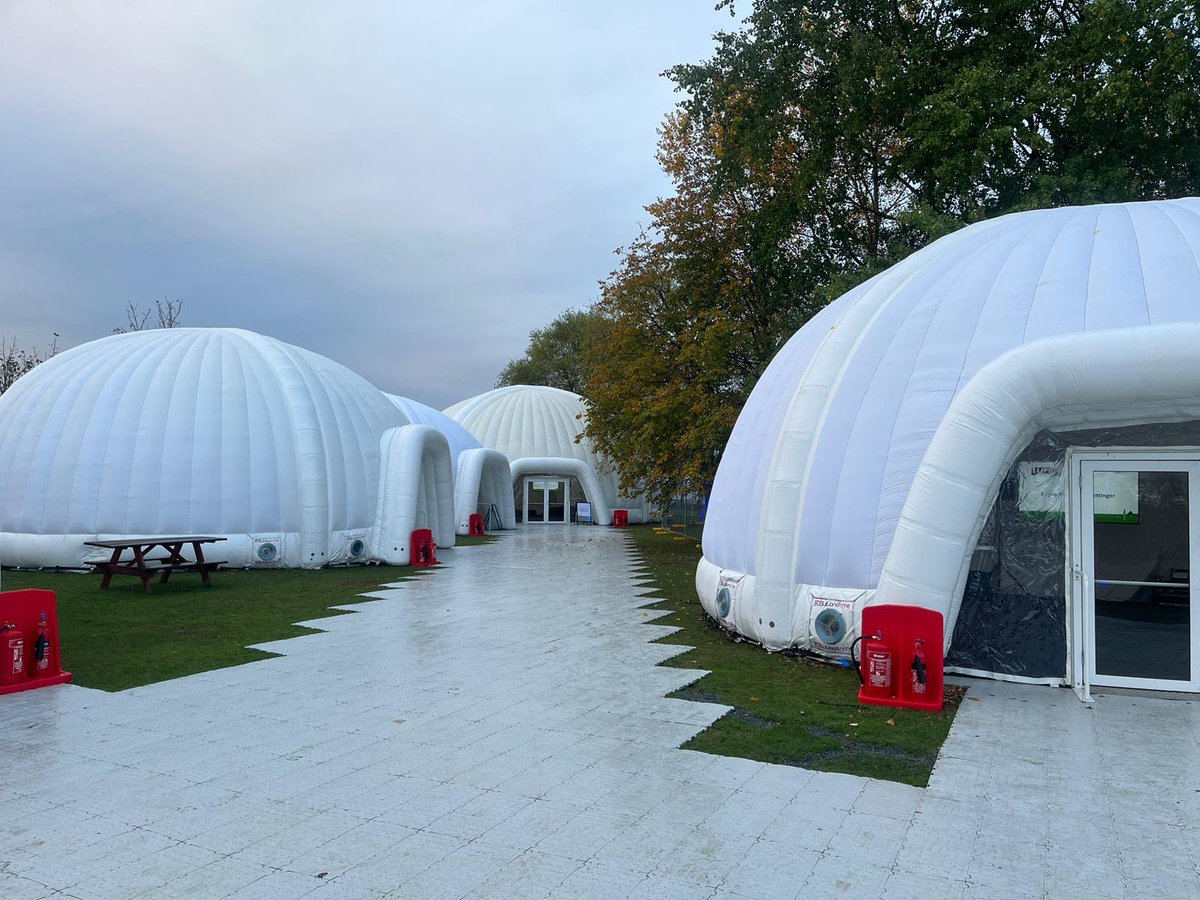Evolutiondome's tweet photo. Last week we had the pleasure of working with the @AnglianWater team again. One welcome hub and 6 break outs supplied, complete with flooring, carpet, glass doors and fire points 👌#EventStructures #Events #Conference #Breakouts #InflatableStructures #InflatableDome https://t.co/8eK4ucZoBN