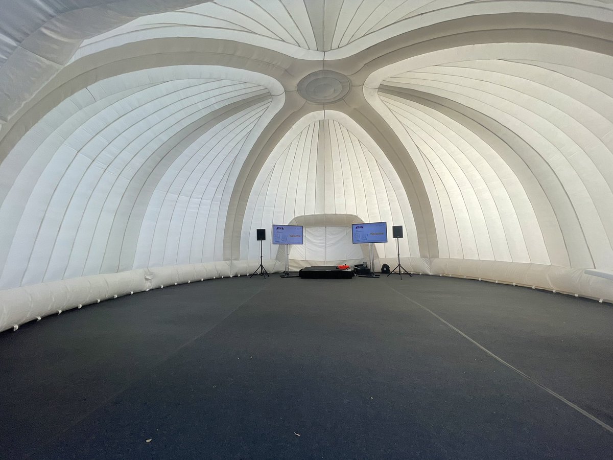 Evolutiondome's tweet photo. Last week we had the pleasure of working with the @AnglianWater team again. One welcome hub and 6 break outs supplied, complete with flooring, carpet, glass doors and fire points 👌#EventStructures #Events #Conference #Breakouts #InflatableStructures #InflatableDome https://t.co/8eK4ucZoBN