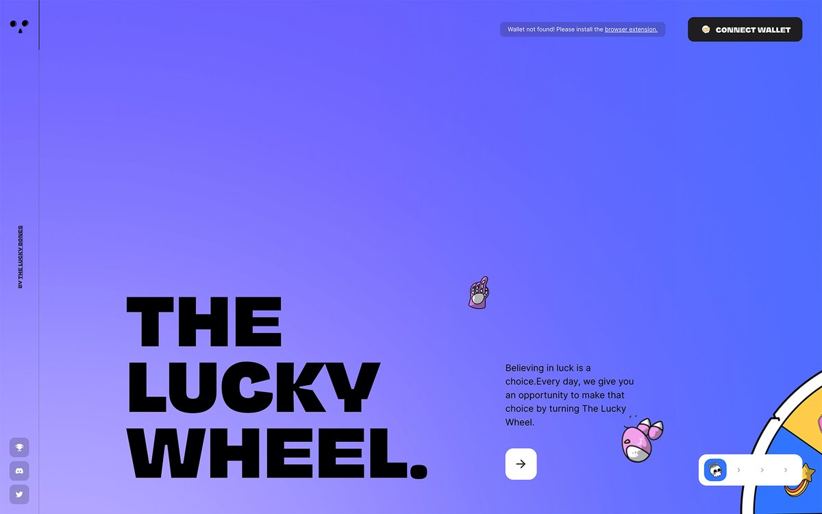 cssawards's tweet photo. The Lucky Wheel by @TheLuckyBones Featured @cssawards #CSS #WebDesign #DesignInspiration #CSSAwardsFeatured https://t.co/8rlLmBeS9t https://t.co/W3O4Rqj5Ck