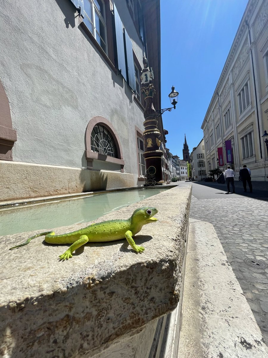 mrgreenlizard's tweet photo. Paveicās zaļām ķepām ar laiku Šveicē! VASARA! Divas stundas klausījos stāstus par Bāzeles vecpilsētas vecākajām pilsētas daļām! Trāpījās ļoti zinošs gids, kas izskaidroja vietējo vēsturi un izcela interesējošos objektus. #basel 🇨🇭🦎☀️ https://t.co/3AyJ7MaUkl