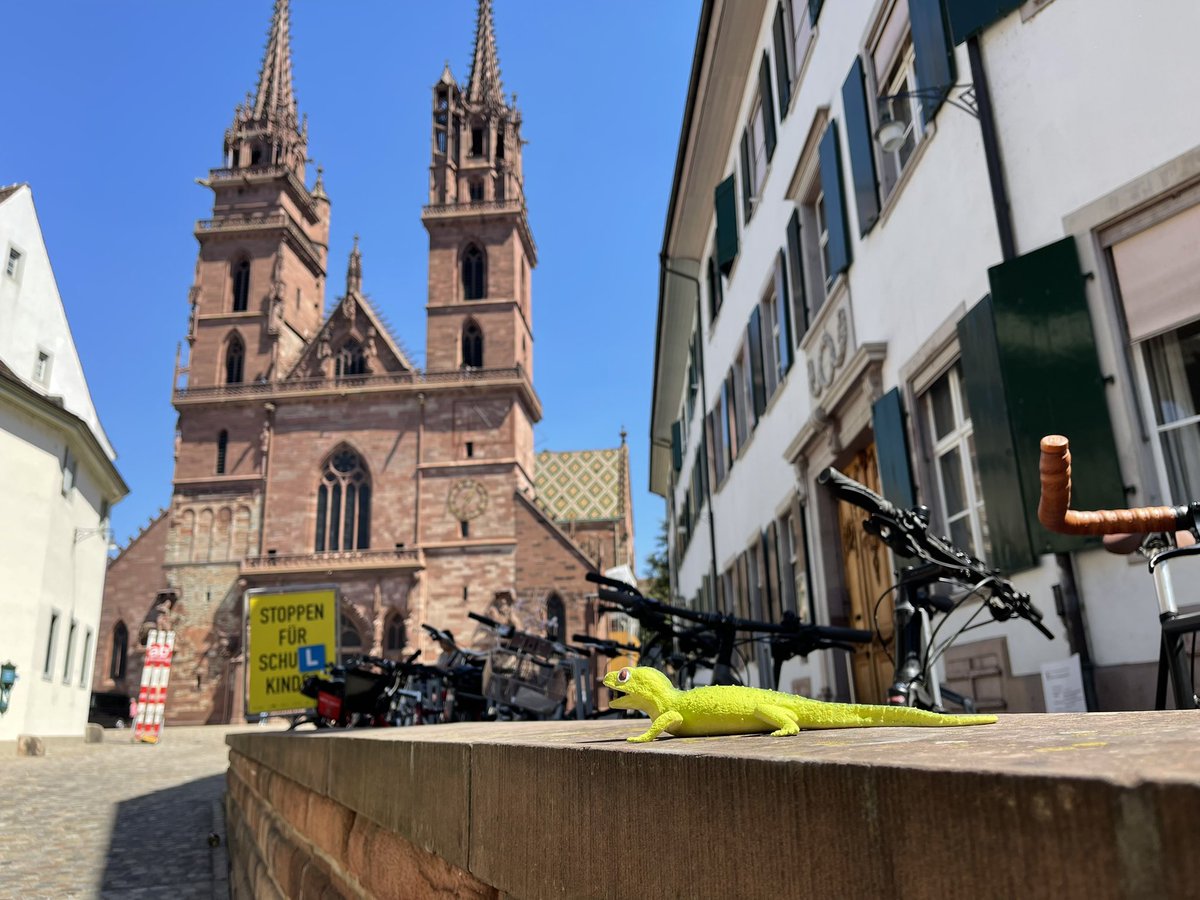 mrgreenlizard's tweet photo. Paveicās zaļām ķepām ar laiku Šveicē! VASARA! Divas stundas klausījos stāstus par Bāzeles vecpilsētas vecākajām pilsētas daļām! Trāpījās ļoti zinošs gids, kas izskaidroja vietējo vēsturi un izcela interesējošos objektus. #basel 🇨🇭🦎☀️ https://t.co/3AyJ7MaUkl
