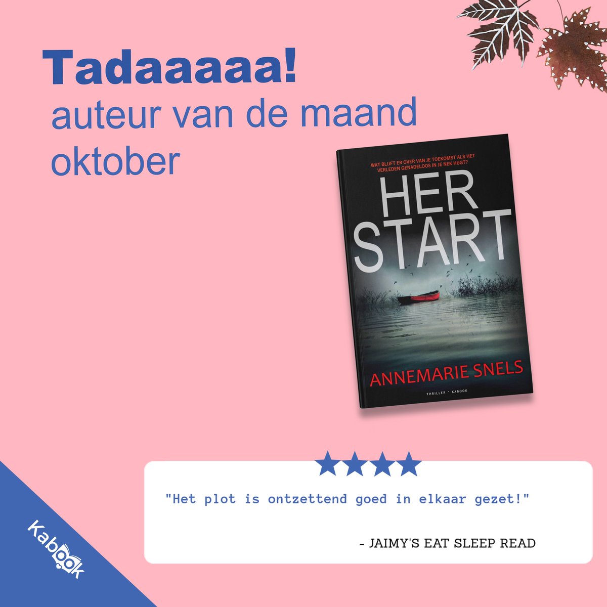 Kabookuitgevers's tweet photo. 🍁 Dit boek past perfect bij de herfst-mood! Annemarie Snels is ook nog eens auteur van de maand. @jaimyseatsleepread vertelt deze keer over de leeservaring op de blog: https://t.co/Y7oK7kvSDU

Welk boek wil jij onder een dekentje lezen? 🍂 https://t.co/F8x9KeVX0z