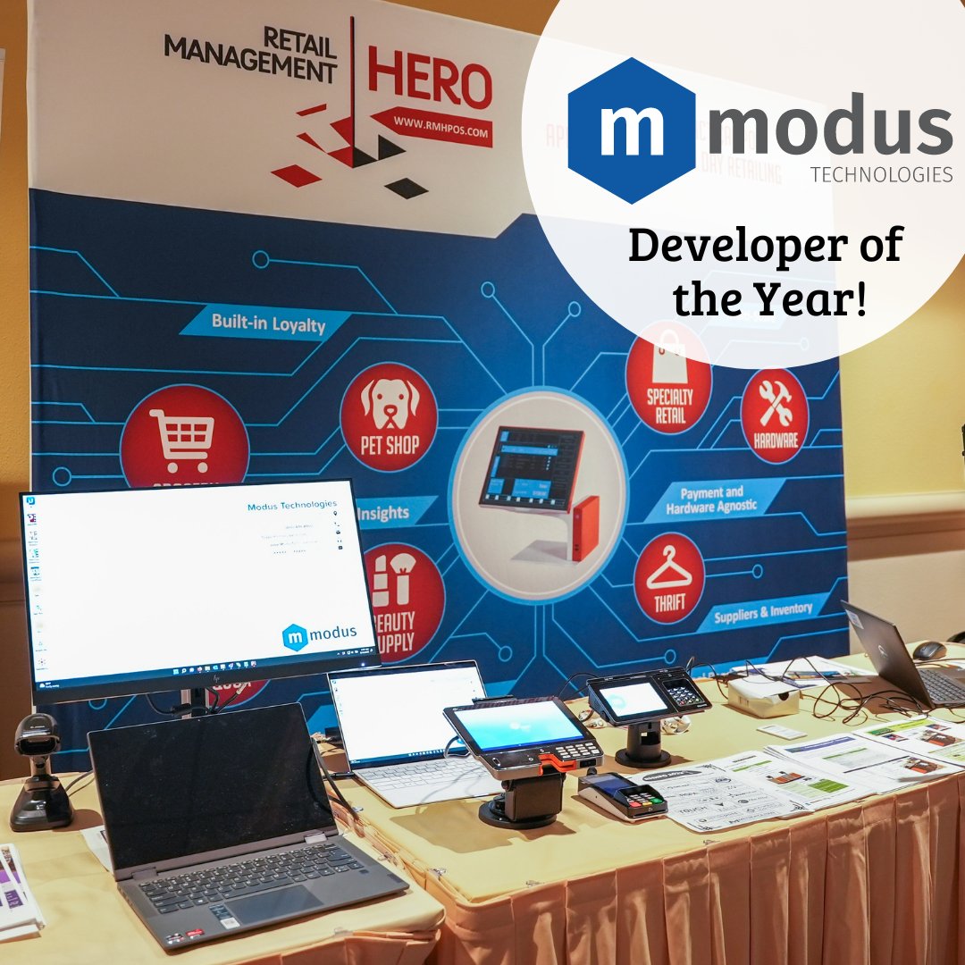 RMHPos's tweet photo. A big congratulations to @Modus_POS, for winning Developer of the Year at our 2022 RMH Partner Conference! Way to go guys - we look forward to what we can do together in 2023! https://t.co/CCMMQhMS0L