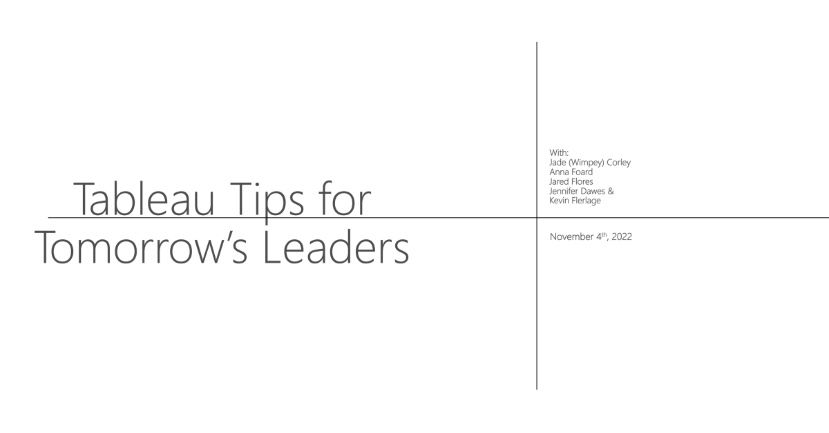 ICYMI: On Friday we announced our Tableau Tips for Tomorrow's Leaders, an opportunity for you to learn from the best and support a great cause! Donation amounts are on our website here: 
analyticvizion.com/tableau-tips-p…

Come check out the top 25 tips from AV and friends!