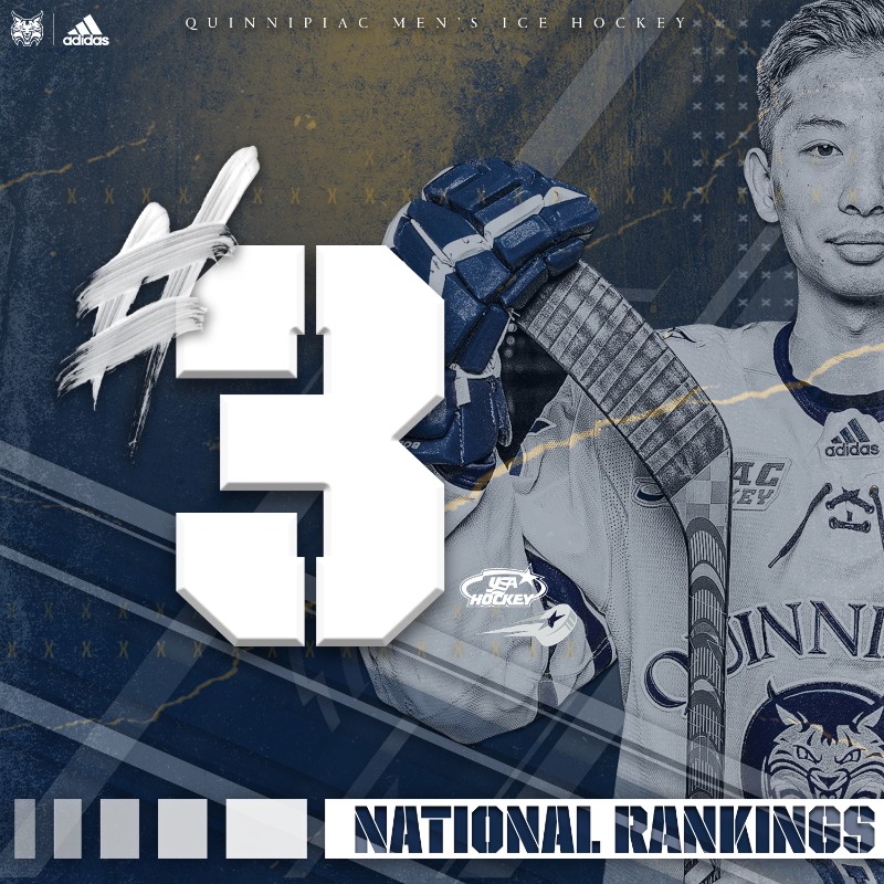 QU_MIH's tweet photo. 𝐌𝐎𝐕𝐈𝐍' 𝐔𝐏

Following our unbeaten weekend at North Dakota, we have jumped 🆙 to No. 3 in both the DCU/USCHO and USA Today/USA Hockey Magazine rankings.

#BobcatNation | #ECACHockey