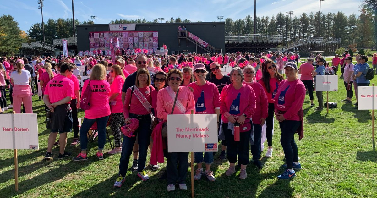 Thanks to everyone who donated and participated in yesterday’s Making Strides Against Breast Cancer Walk! With 200+ survivors &amp; thrivers in attendance, it was inspirational to all of us who have been affected in one way or another. 
#themerrimack #merrimackstyle #makingstridesnh