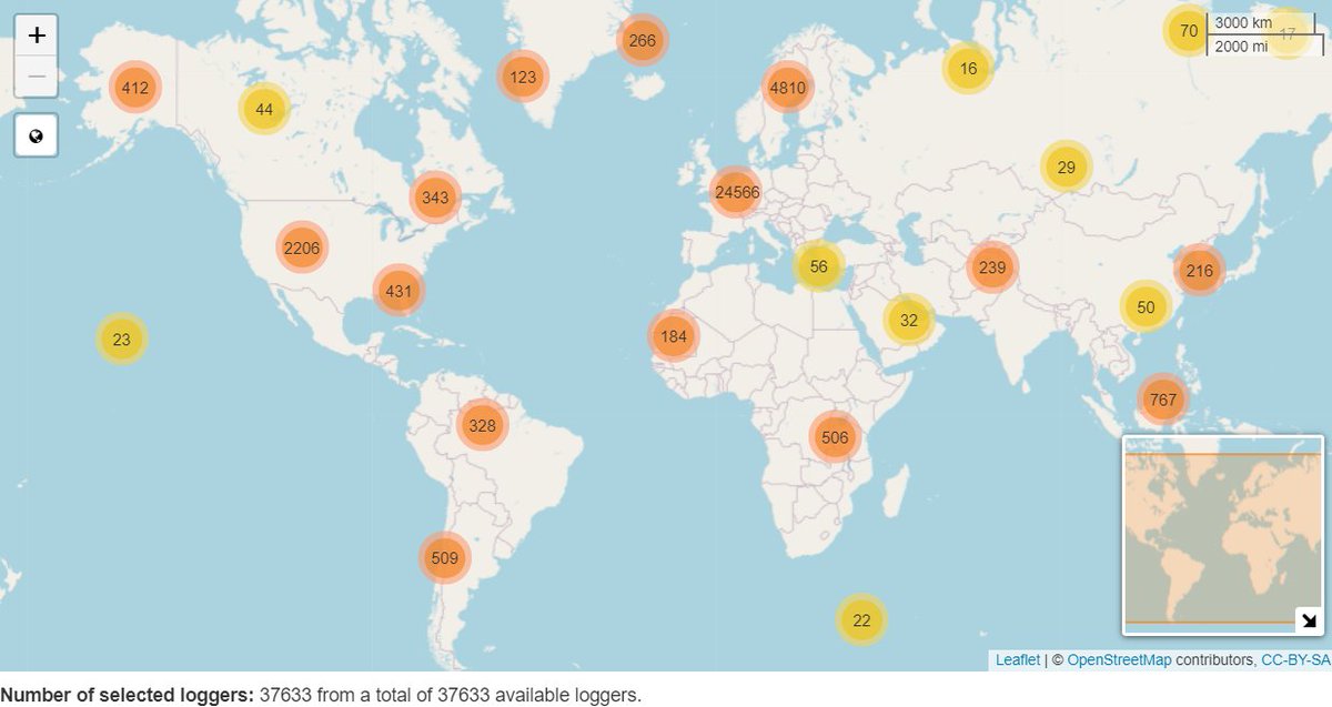 We added a WHOLE LOT of new datasets to our database!

You can now freely explore the 37.633* sensor time series at microclimate.shinyapps.io/loggerapp/
We're on a roll, so now would be a good time to submit your data!

*each TMS4 has 4 sensors, so this number is a bit inflated