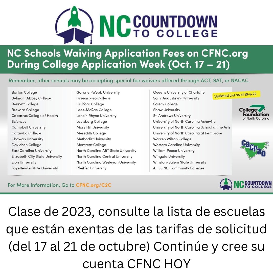 Class of 2023: This is the week to send your applications in to certain colleges for no fee!  Reach out to LCHS Student Services with any questions.🐝🎓