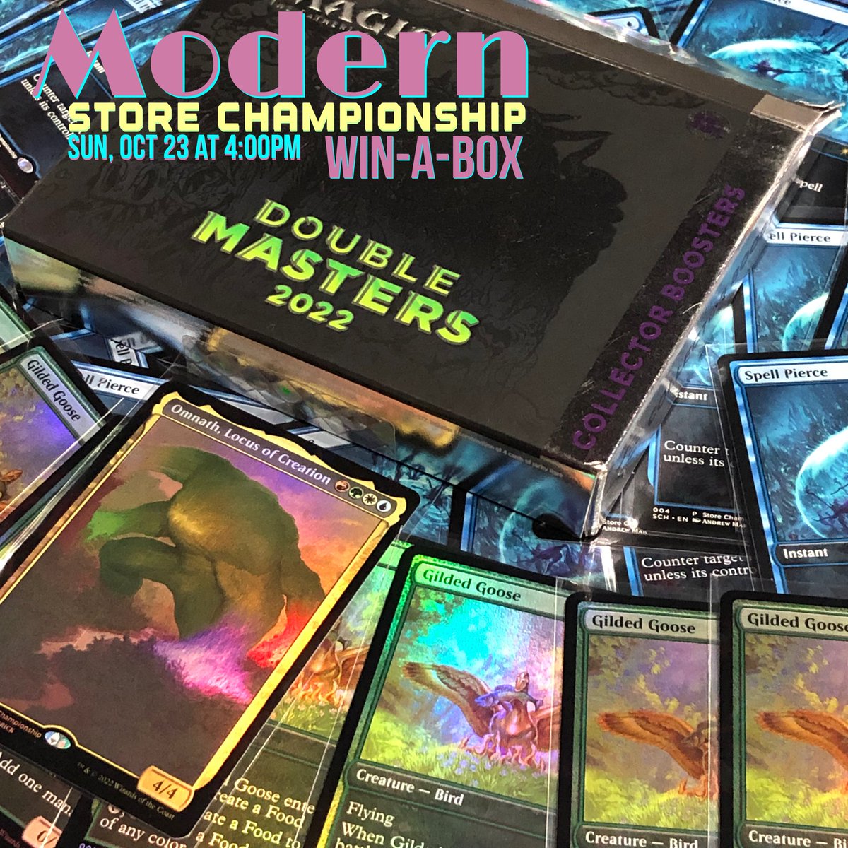 EvGamingGuild's tweet photo. Calling all Modern players! Sunday, October 23 at 4:00PM we will be hosting a modern format store championship with serious prizes on the line!

Hope to see you there! Sign up in store or online at: https://t.co/019ssTN1lf https://t.co/hIRNrG50HW