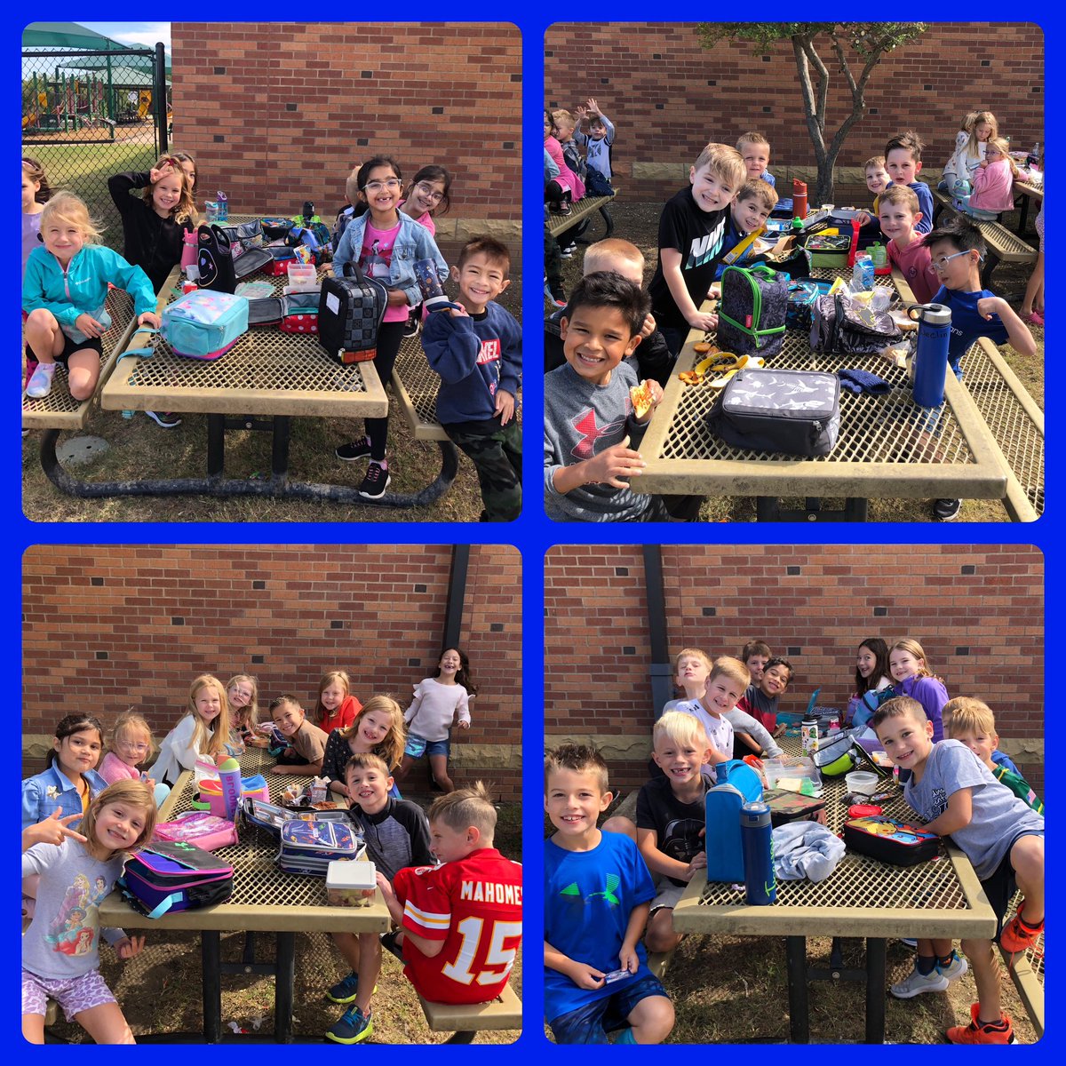 Lunch outside in the beautiful Fall weather! 🍁<a href="/EddinsElem/">Eddins Elementary</a> <a href="/mrs_mlindsey/">Meghan Lindsey</a> <a href="/kquisenberry3/">Kristine Quisenberry</a>