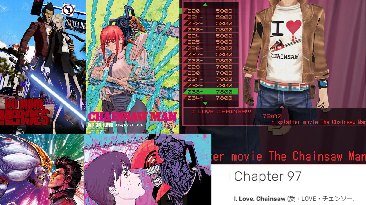 HollowKurow's tweet image. Chainsaw Man inspiration from No More Heroes
#chainsawman #csm