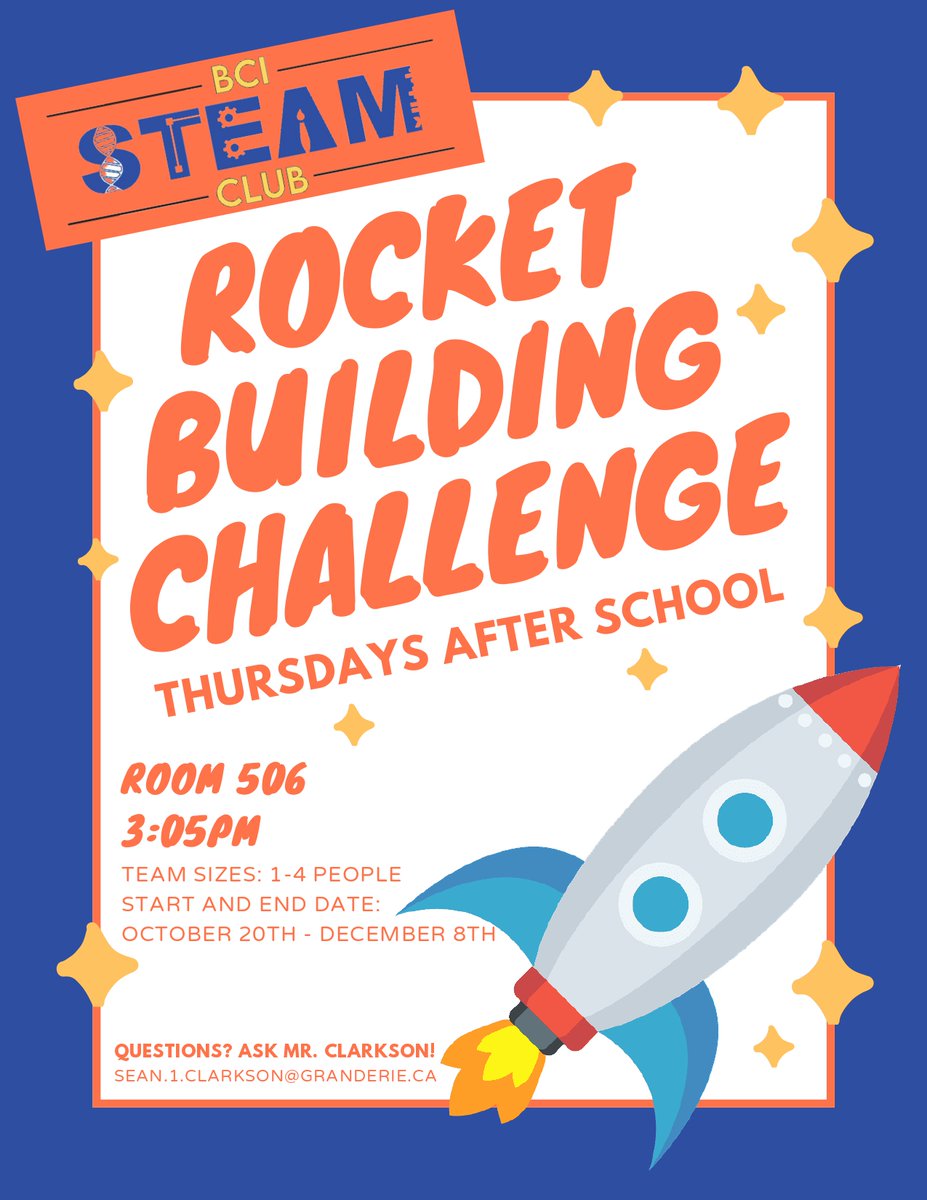 Looking to build a rocket? Come join us on Thursdays after school! <a href="/BCIVS/">BCI Mustangs</a> <a href="/bci_mustangs/">BCI Students Council</a>  <a href="/GEDSB/">Grand Erie District School Board</a> #GEDSB #Learning #Rockets #Science