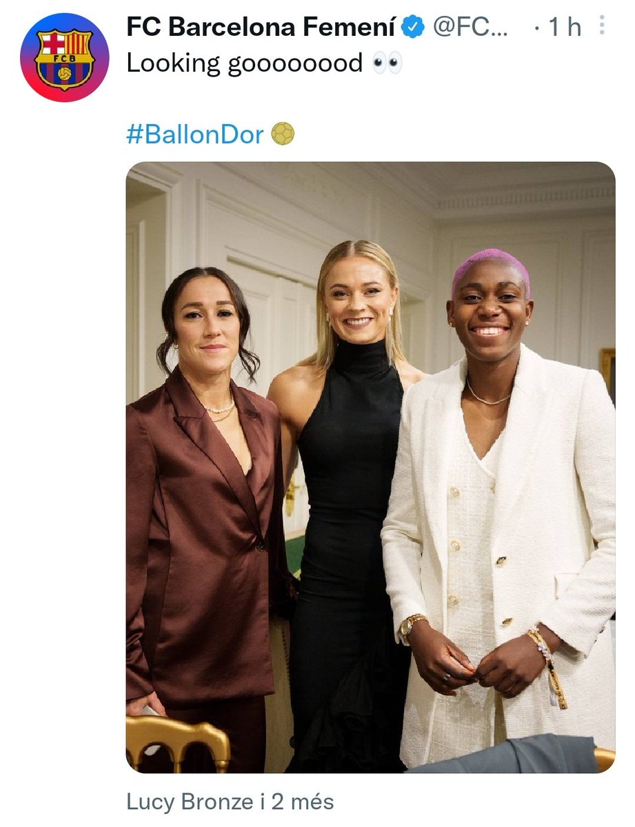 CristinaGonBuil's tweet photo. Les jugadores del femení del Barça "look good". Els jugadors del masculí tenen talent. https://t.co/z3xvFAZDkW